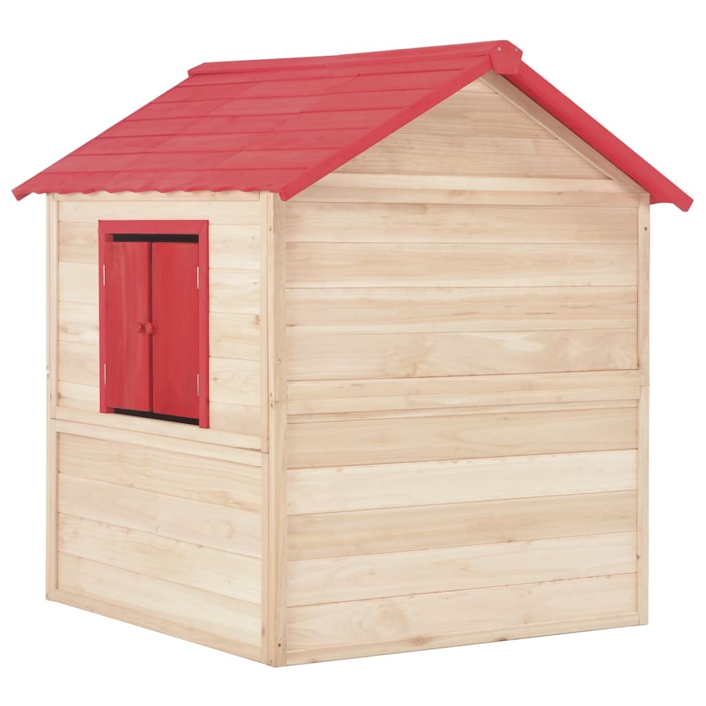 vidaXL Kinderspeelhuis Vurenhout Rood - 61% Korting!