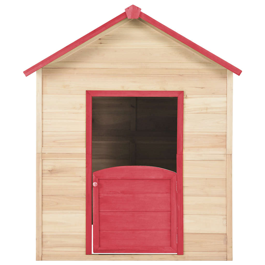 vidaXL Kinderspeelhuis Vurenhout Rood - 61% Korting!