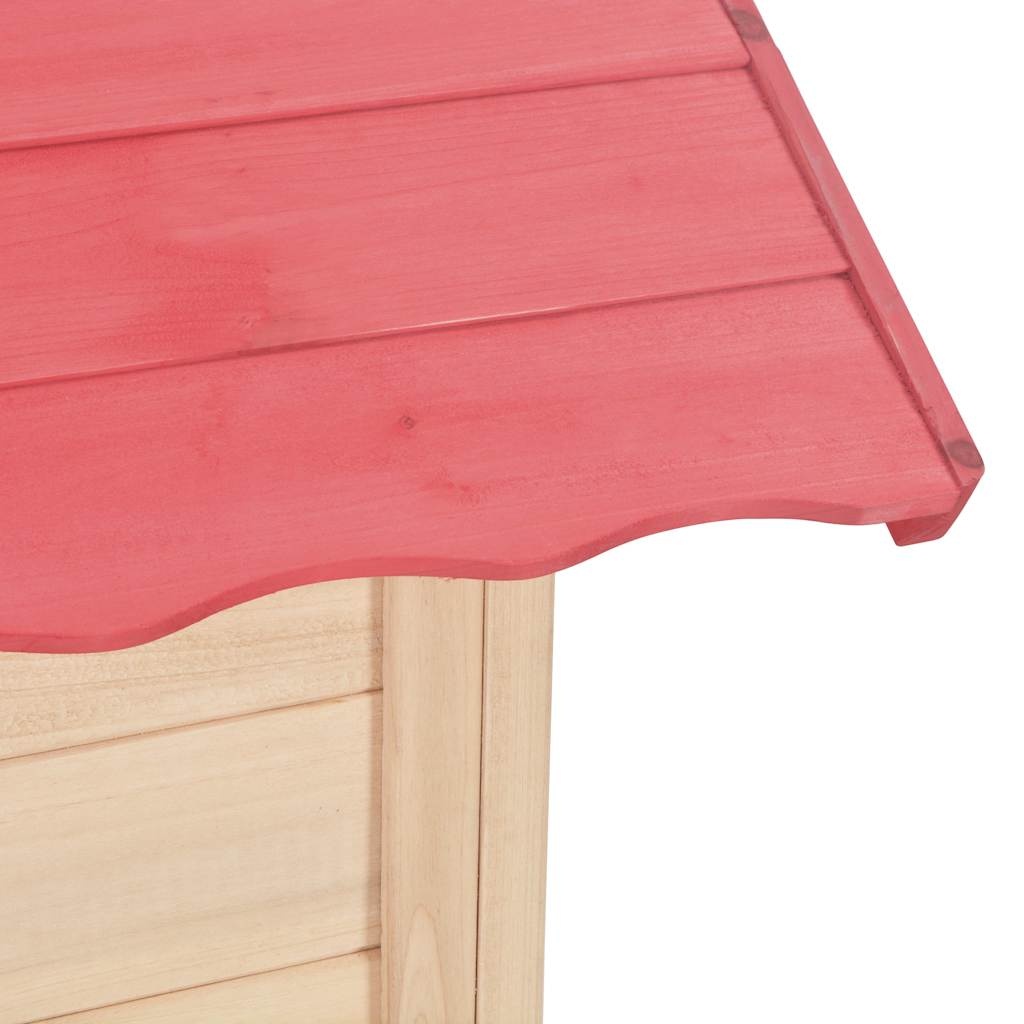 vidaXL Kinderspeelhuis Vurenhout Rood - 61% Korting!