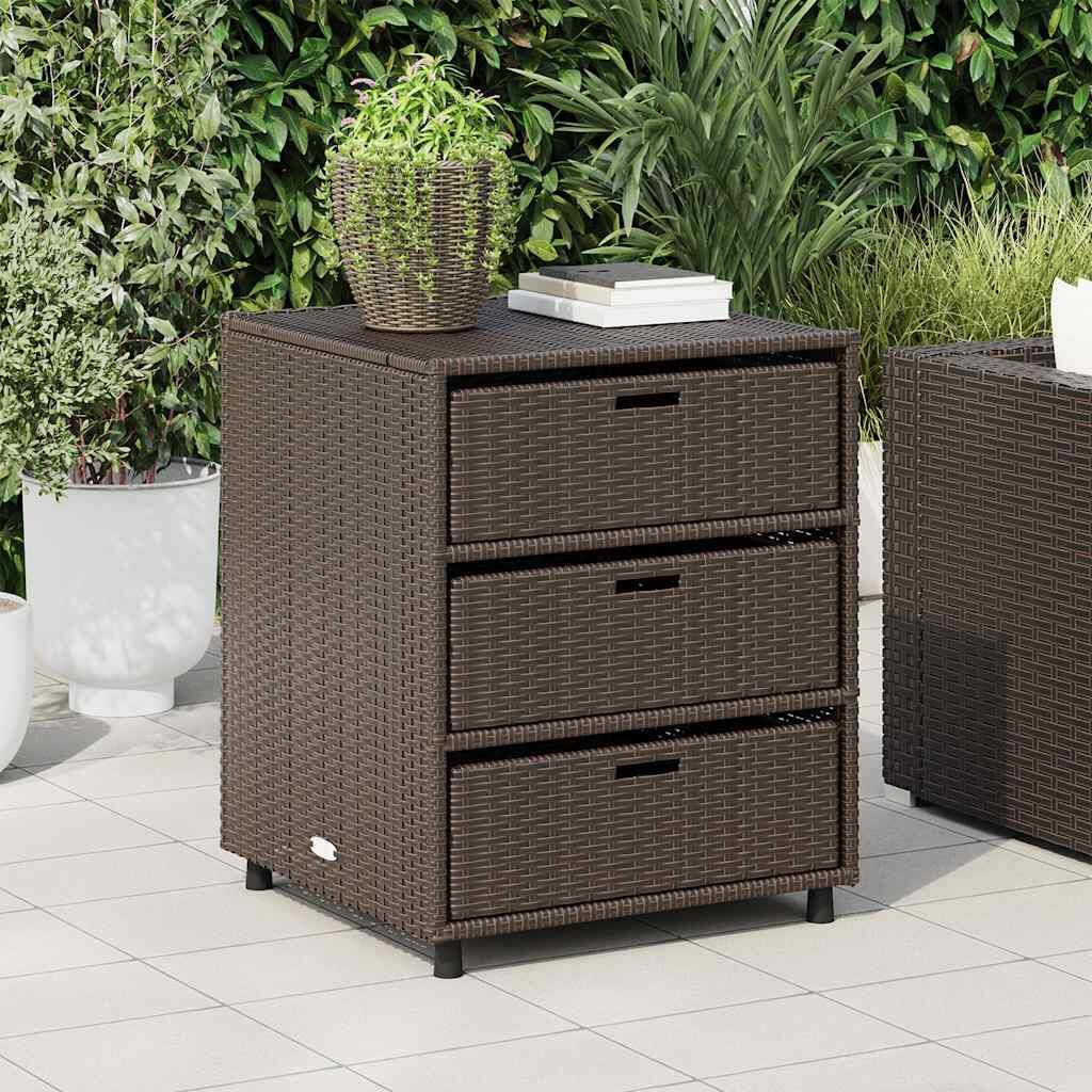 vidaXL Tuinkast - 55x59x69 cm, Poly Rattan Bruin (41% Korting!)