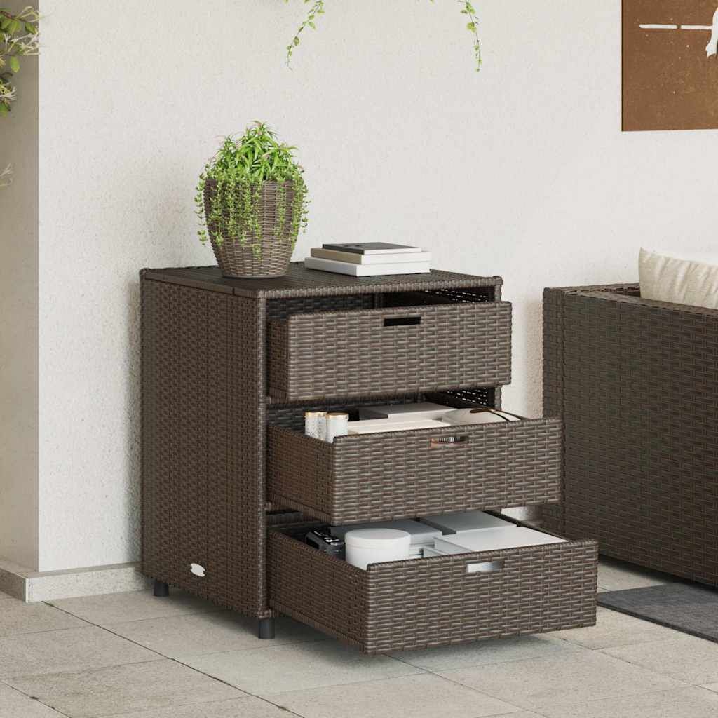 vidaXL Tuinkast - 55x59x69 cm, Poly Rattan Bruin (41% Korting!)