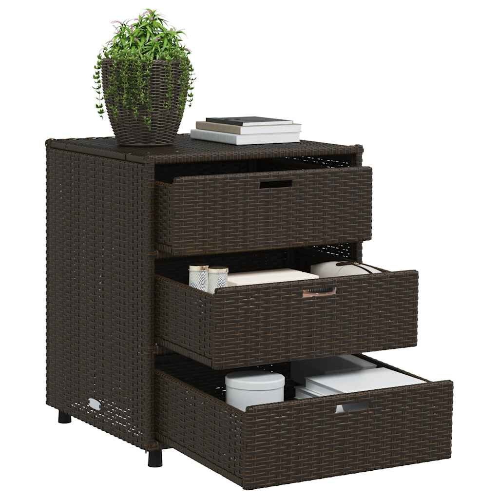 vidaXL Tuinkast - 55x59x69 cm, Poly Rattan Bruin (41% Korting!)