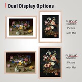 Fotolijst Hout Naturel 50x70 cm met Passe-partout & Plexiglas - 69% Korting