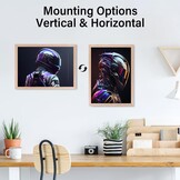 Houten Fotolijst 50x70 cm Naturel met Passe-partout Plexiglas