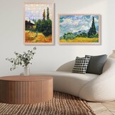 Fotolijst Hout Naturel 50x70 cm met Passe-partout & Plexiglas - 69% Korting