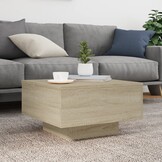 vidaXL Salontafel 55x55x31 cm Bewerkt Hout 65% Korting
