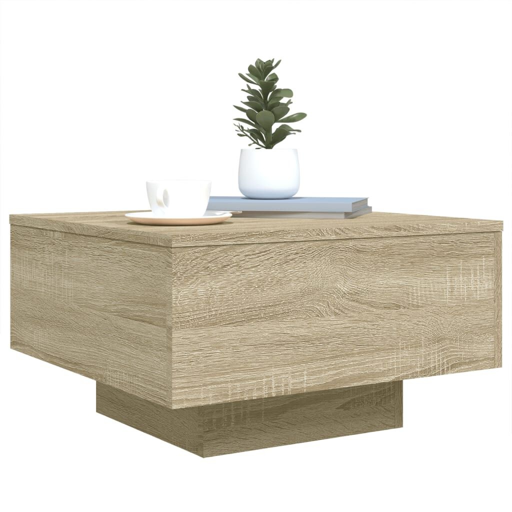 vidaXL Salontafel 55x55x31 cm Bewerkt Hout 65% Korting