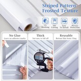 Raamfolie privacy decoratief glinsterend zelfklevend statisch met streepdesign 75% inkijkbescherming 115x200 cm