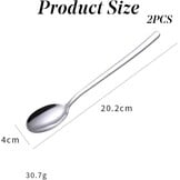 Theelepels Lange Steel (Set van 2) - 18,5 cm - 45% Korting