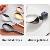 Theelepel lange handgreep 18/10 RVS gepolijst - Set van 2 - 18,5 cm - voor ijsbekers & diepe glazen