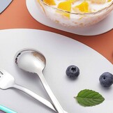 Theelepel lange handgreep 18/10 RVS gepolijst - Set van 2 - 18,5 cm - voor ijsbekers & diepe glazen