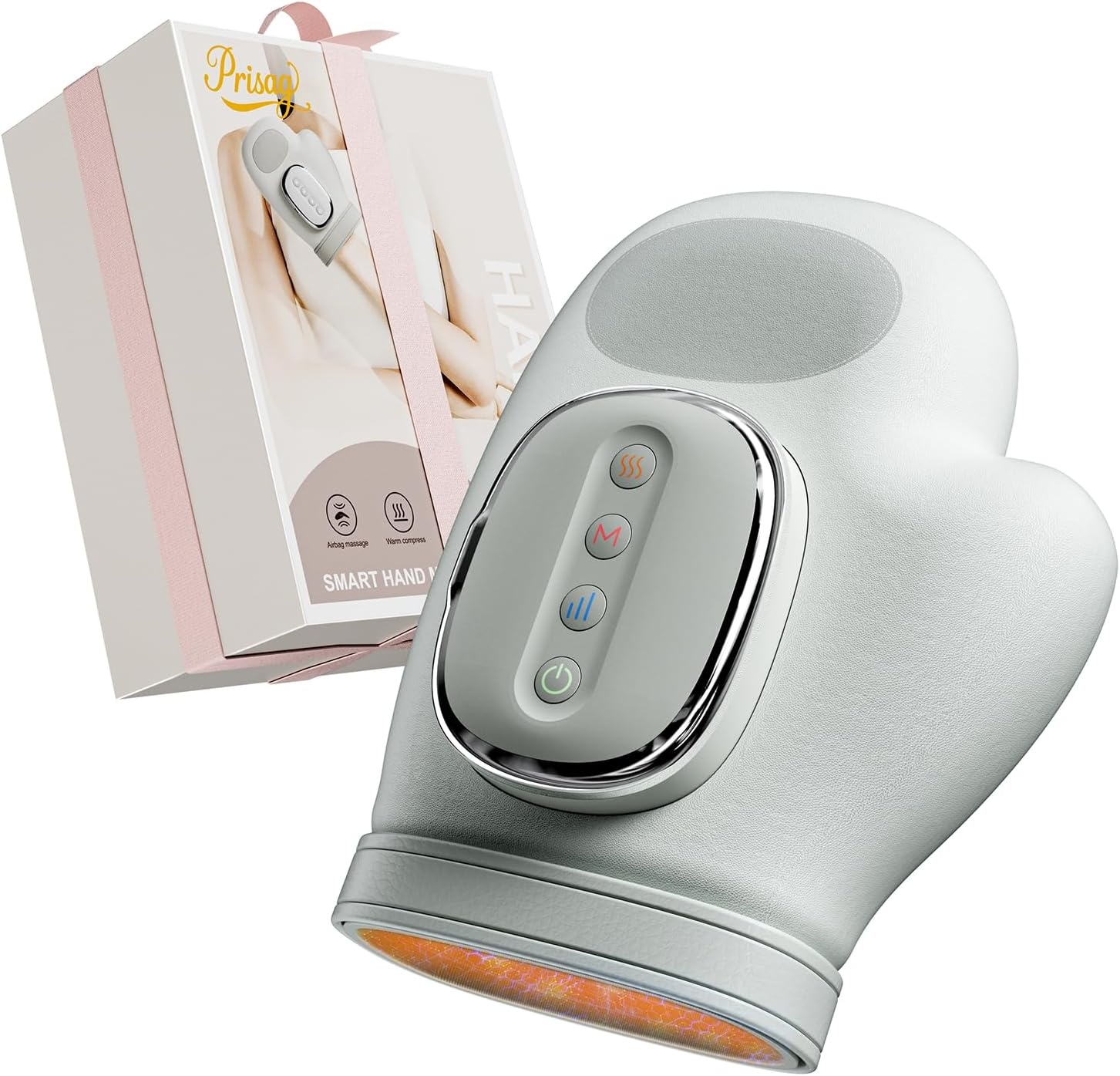 Draadloze Handmassager met warmtefunctie, 3 standen & 5 intensiteitsniveaus voor stijve handen