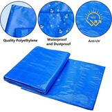 Zwembadmat Blauw 400x400 cm PVC | 43% Korting
