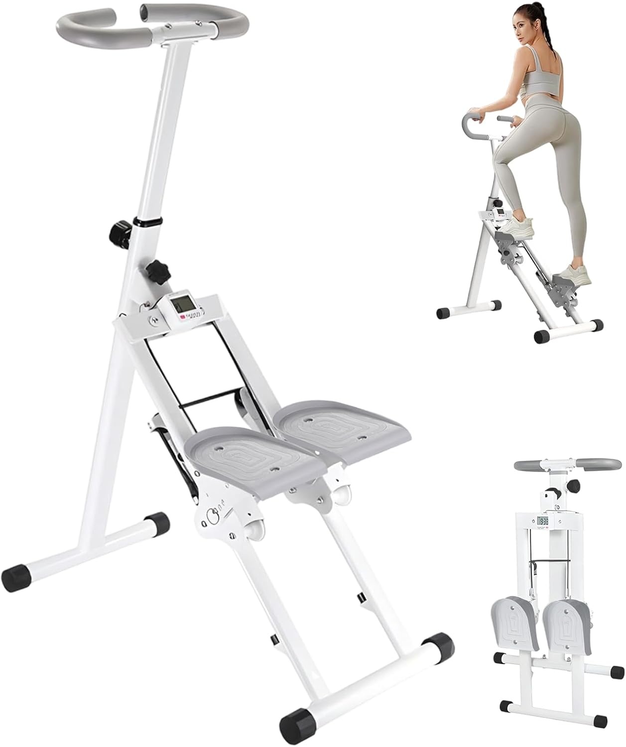 Fitnessapparaat Multifunctioneel Aerobic & Klimmen voor Thuis Wit Staal/Kunststof 48x30x10 cm