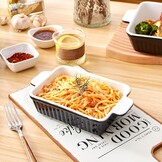 Ovenschaal set 3-delig rechthoekig keramiek 33x23.5 cm 4000 ml met handvat oven-, vaatwasser- & magnetronbestendig