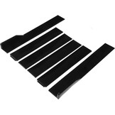 Auto Zijskirts ABS Zwart Universeel Anti-kras Verstelbare Lengte 6 Stuks