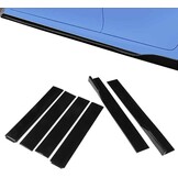 Auto Zijskirts ABS Zwart Universeel Anti-kras Verstelbare Lengte 6 Stuks