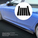 Auto Zijskirts ABS Zwart Universeel Anti-kras Verstelbare Lengte 6 Stuks