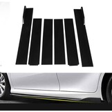 Auto Zijskirts ABS Zwart Universeel Anti-kras Verstelbare Lengte 6 Stuks