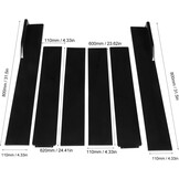 Auto Zijskirts ABS Zwart Universeel Anti-kras Verstelbare Lengte 6 Stuks