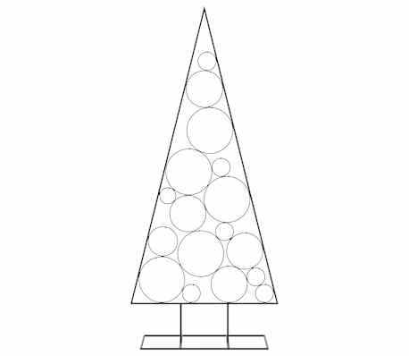 Metalen Kerstboom 180cm Zwart - Unieke DIY Decoratie (71% Korting)