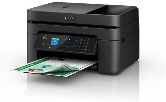Multifunctionele Inkjetprinter A4 Zwart met Scannen, Kopiëren, Faxen, ADF, WiFi, Duplex, Ethernet, NFC, enkele cartridges