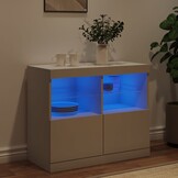 Dressoir met LED-verlichting (81x37x67 cm) Wit - 81% Korting