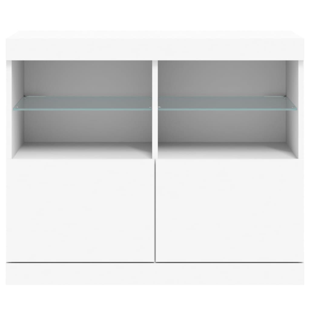 Dressoir met LED-verlichting (81x37x67 cm) Wit - 81% Korting