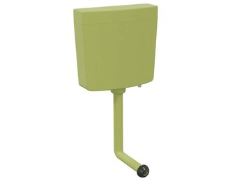 vidaXL Toiletstortbak met watertoevoer onderin 3/6 L olijfgroen