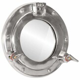VidaXL Patrijspoort Spiegel Ø23 cm - Aluminium & Glas - 55% Korting!