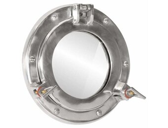VidaXL Patrijspoort Spiegel Ø23 cm - Aluminium & Glas - 55% Korting!