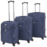 vidaXL Trolleyset Marineblauw 3-delig (61% Korting)
