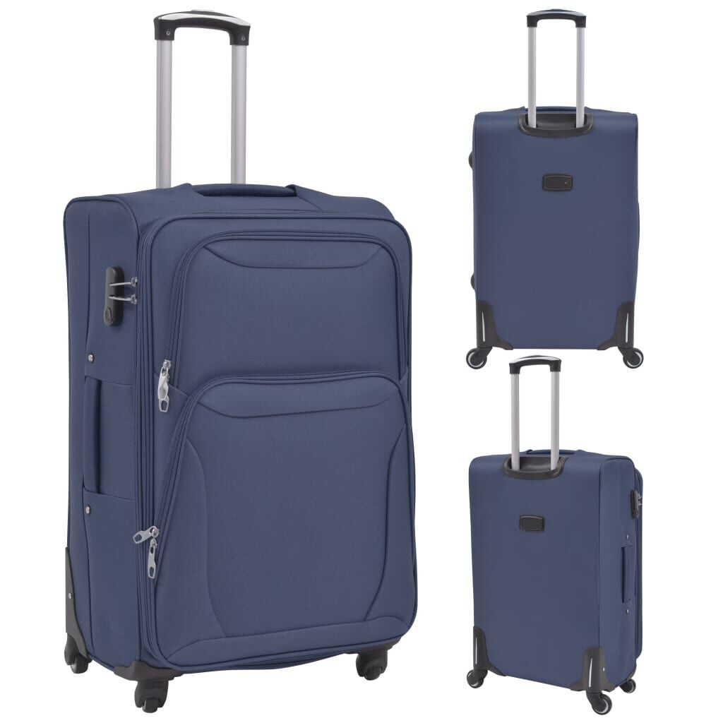 vidaXL Trolleyset Marineblauw 3-delig (61% Korting)