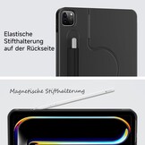 Toetsenbordhoes iPad Pro 11 (M4 2024) magnetisch afneembaar, 360° draaibaar, multi-touch trackpad, 7-kleurig achtergrondlicht - Zwart
