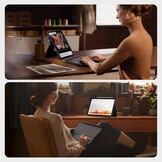 Toetsenbordhoes iPad Pro 11 (M4 2024) magnetisch afneembaar, 360° draaibaar, multi-touch trackpad, 7-kleurig achtergrondlicht - Zwart