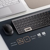 Draadloos Toetsenbord & Muis Set 90u Oplaadbaar Ergonomisch 2.4G Wit/Zilver - 62% Korting