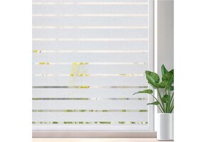 Raamfolie Privacy - 75% Inkijk, Glinsterend Streepdesign, 89x200cm (51% Korting)