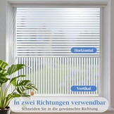Raamfolie voor privacy (75% inkijkbescherming), decoratief met glinsterend streepdesign, zelfklevend statisch 89x200 cm