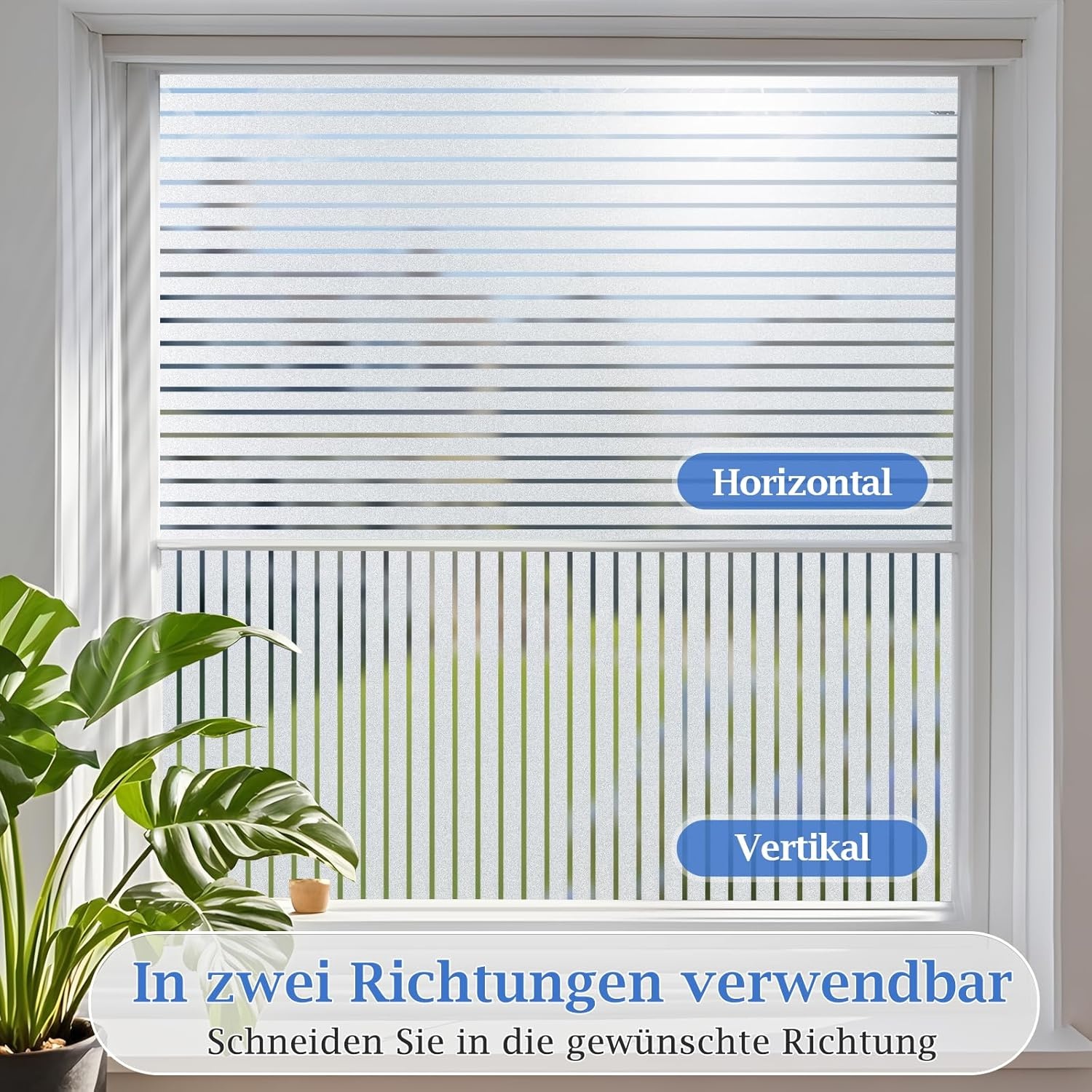 Raamfolie Privacy Streepdesign 89x200 cm - 69% Korting