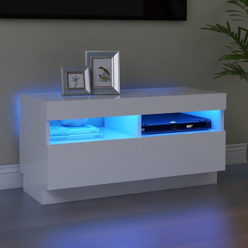 VidaXL TV-meubel Wit met LED (80x35x40 cm) - 81% Korting