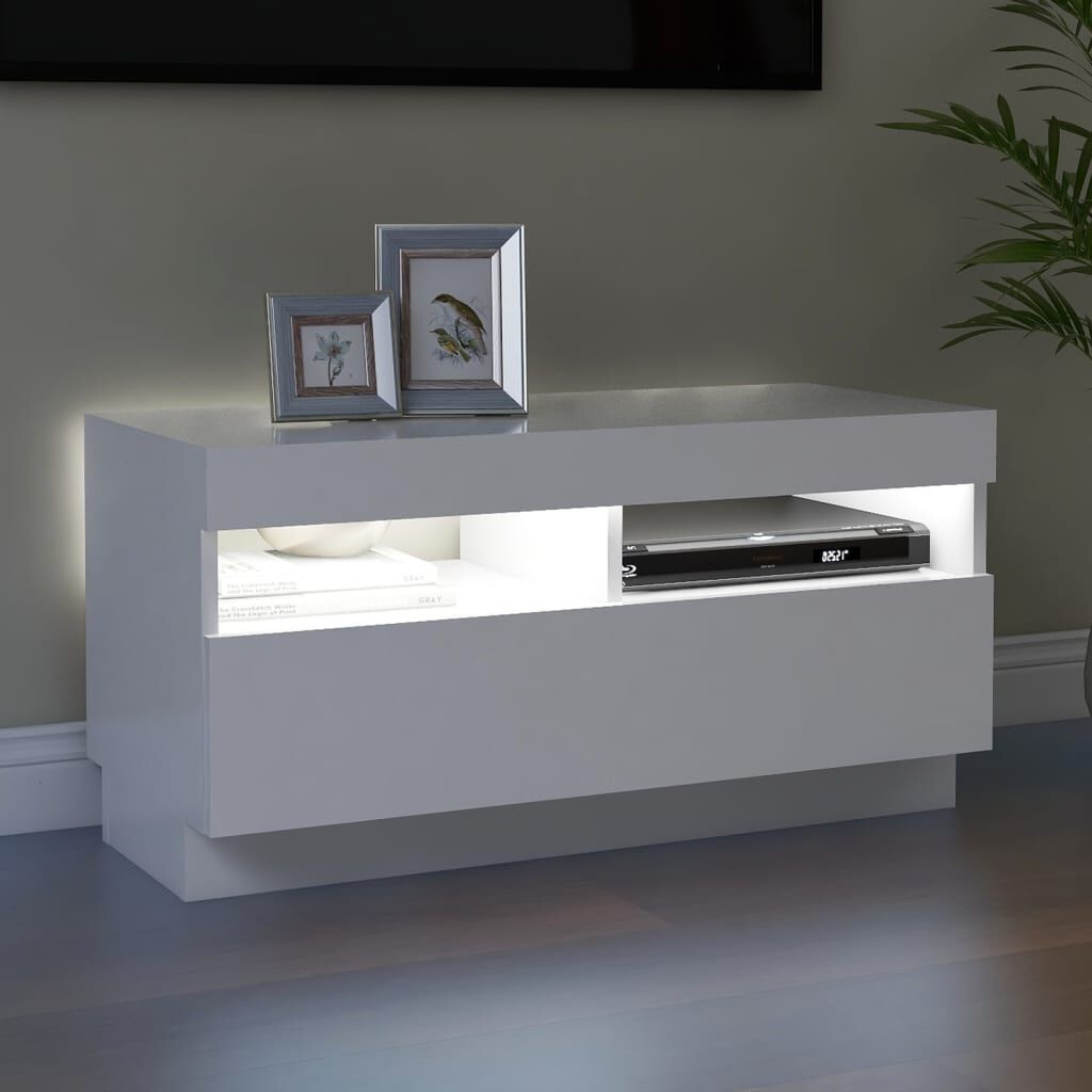 VidaXL TV-meubel Wit met LED (80x35x40 cm) - 81% Korting