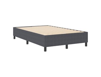 vidaXL Boxspring Bed Donkergrijs 120x200cm - 86% Korting!