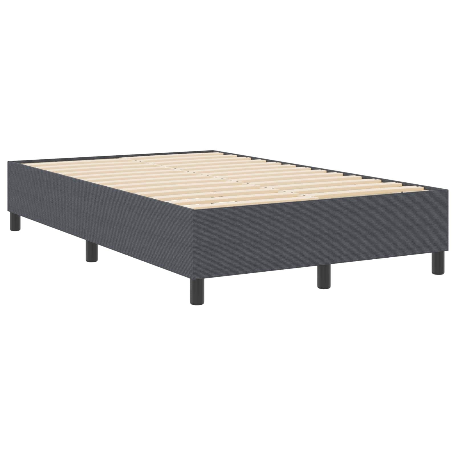 vidaXL Boxspring Bed Donkergrijs 120x200cm - 86% Korting!