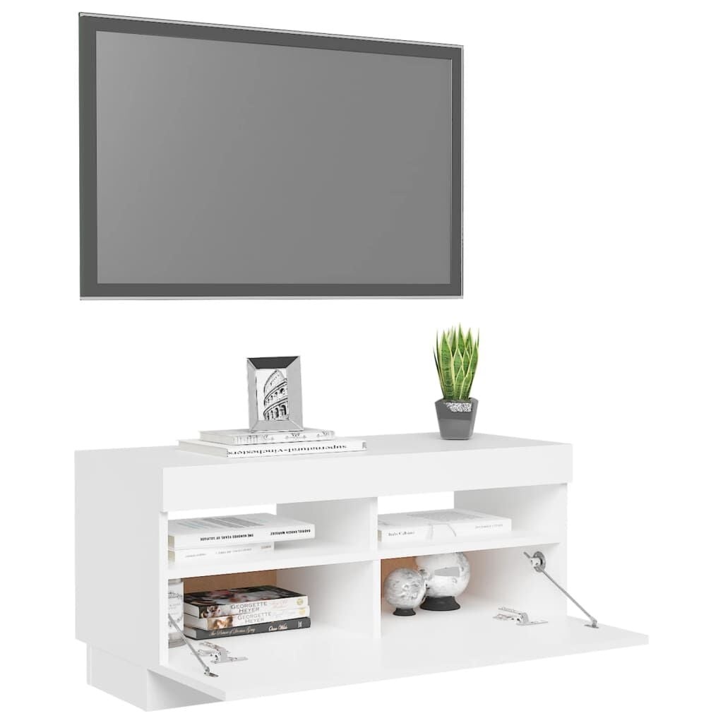 VidaXL TV-meubel Wit met LED (80x35x40 cm) - 81% Korting