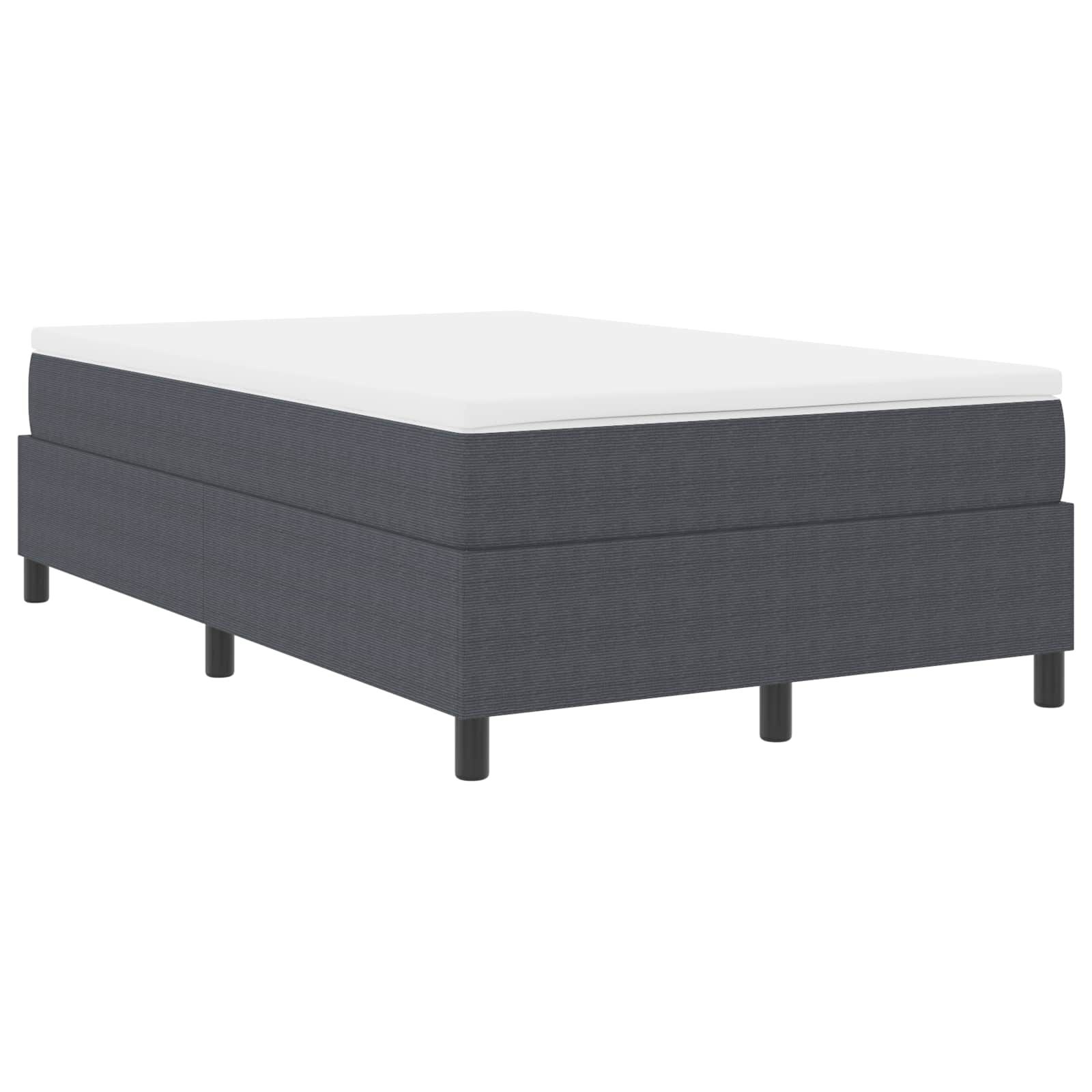 vidaXL Boxspring Bed Donkergrijs 120x200cm - 86% Korting!