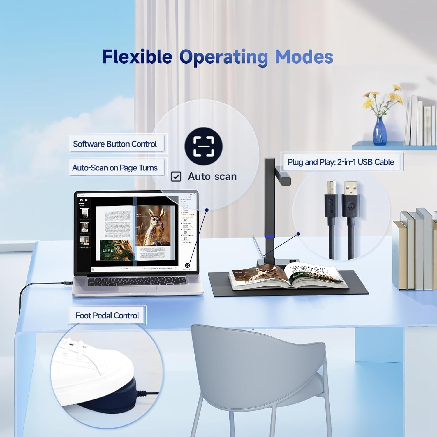 CZUR Documentenscanner 13MP - A4/A3 - 37% Korting