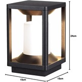 Zwarte LED Paallamp Buiten (IP65) 20W E27 - 52% Korting!