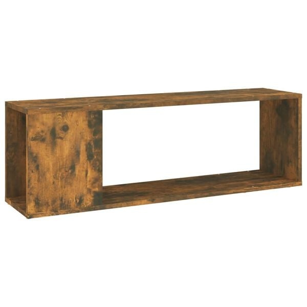 TV-meubel Bewerkt Hout 100x24x32cm Gerookt Eiken (80% Korting)