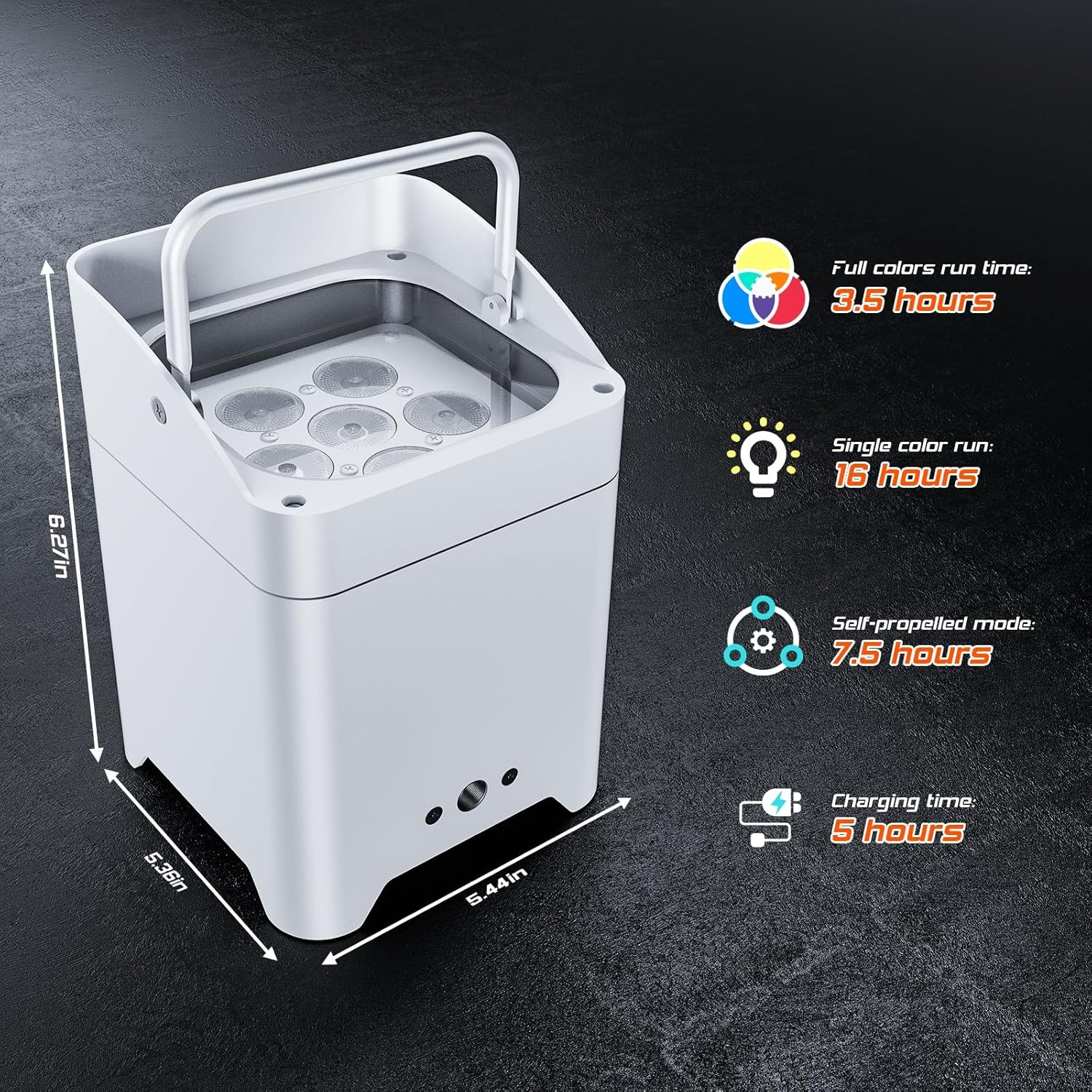 Oplaadbare LED Par Uplight Outdoor RGBWA UV 6-in-1 - 41% Korting!