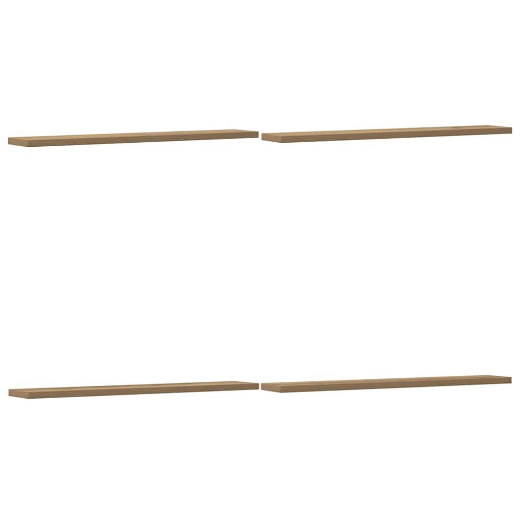 vidaXL Wandschappen 4 st 60x10x1,5 cm Artisanaal Eiken - 47% Korting